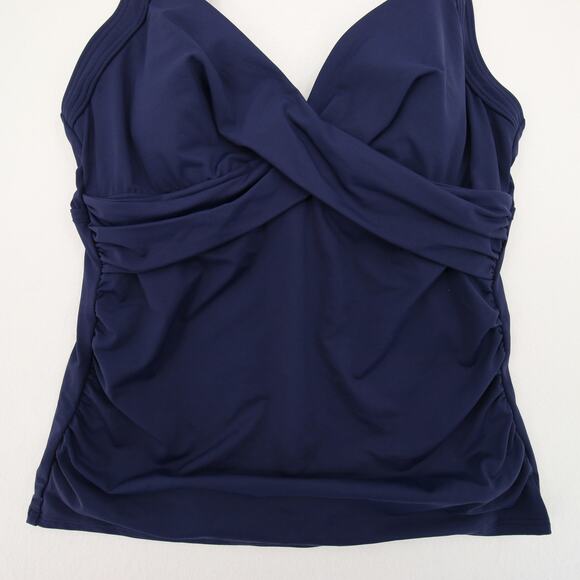 Lands' End Women's Swim Top in Navy Blue - Picture 3 of 9